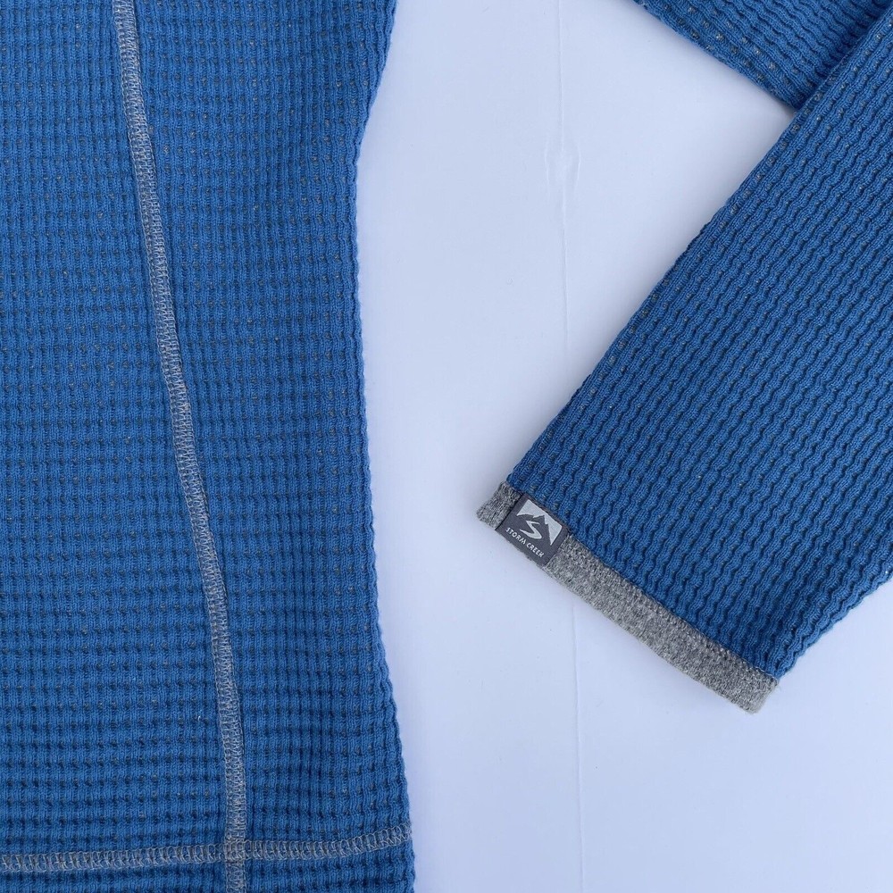 Storm Creek Women’s Blue Size M 1/2 Zipped Pull Over Sweater Cotton Blend Warm - Picture 4 of 8